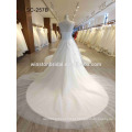 Vestidos de noiva de tamanho barato mais feitos na fábrica de China Vestido de noiva com decalque em linha casual